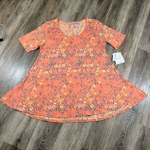 NWT Lularoe Perfect T Peach Yellow sz:S